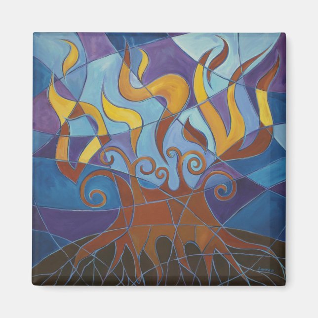 Burning Bush Mosaic II Magnet (Front)