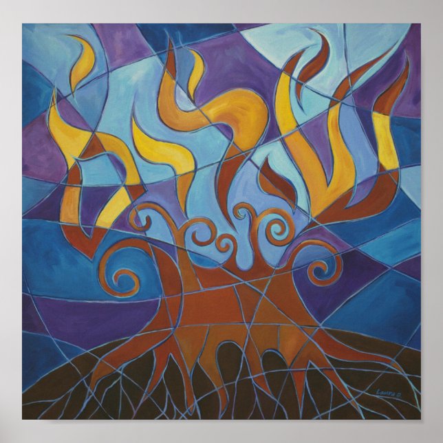 Burning Bush Mosaic II Print (Front)