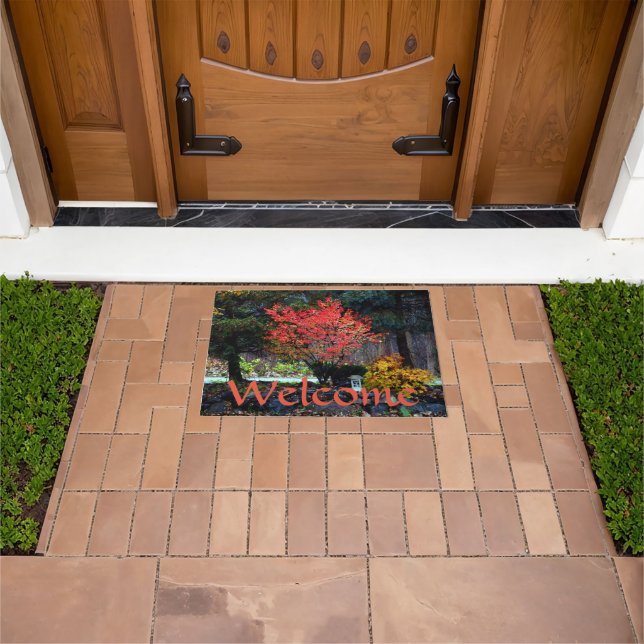 Burning Bush Rocks Welcome Doormat (Outdoor)