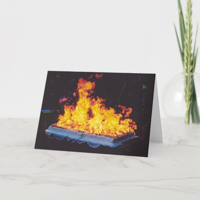 Burning Cake in New York City park Invitation (Front)