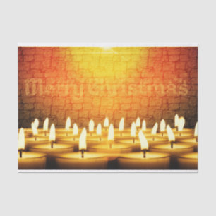 Burning candles - Merry Christmas Tissue Paper