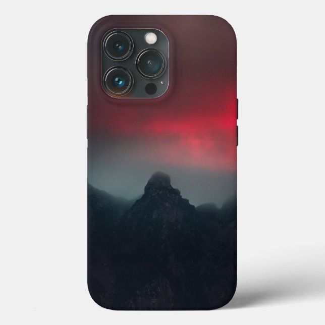 Burning clouds, fog and mountains Case-Mate iPhone case (Back)