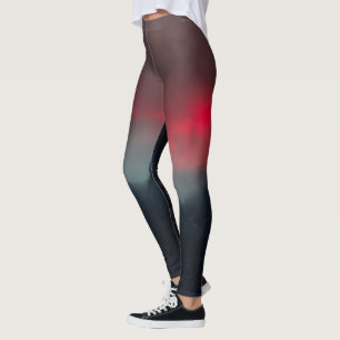 Burning clouds, fog and mountains leggings