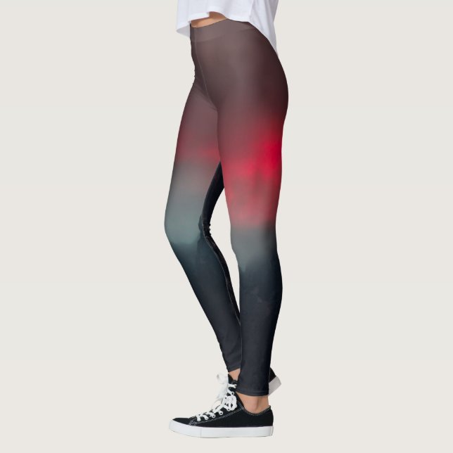 Burning clouds, fog and mountains leggings (Left)