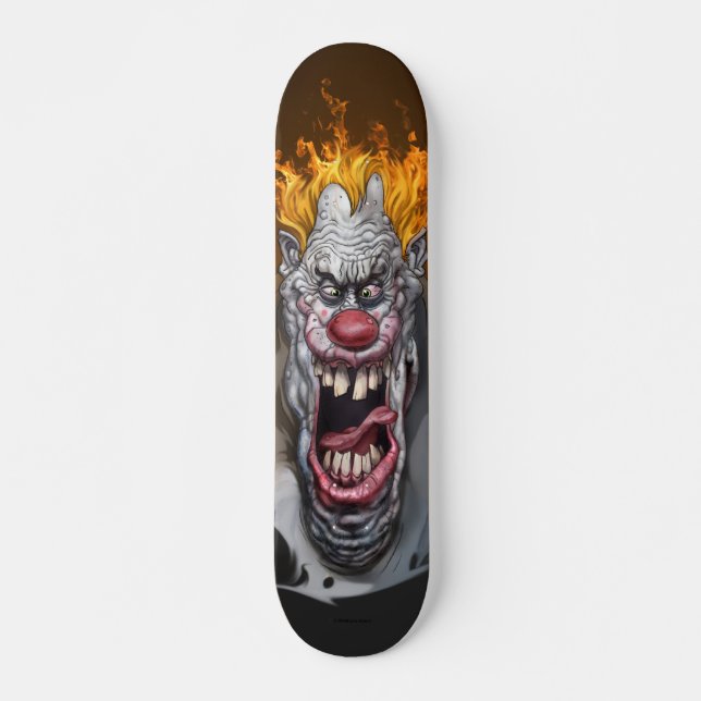 burning clown skateboard (Front)