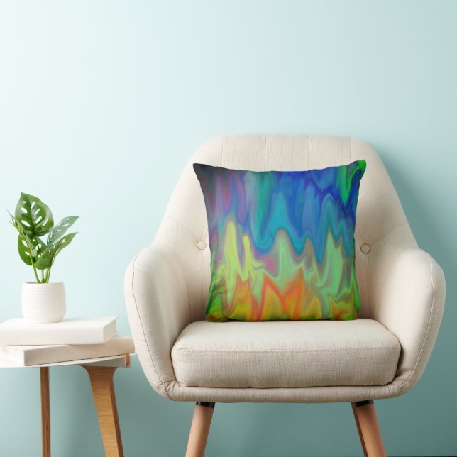 Burning Colours Throw Pillow (Chair)