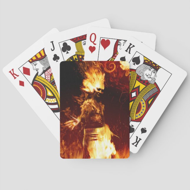 Burning Cool Figure Playing Cards (Back)