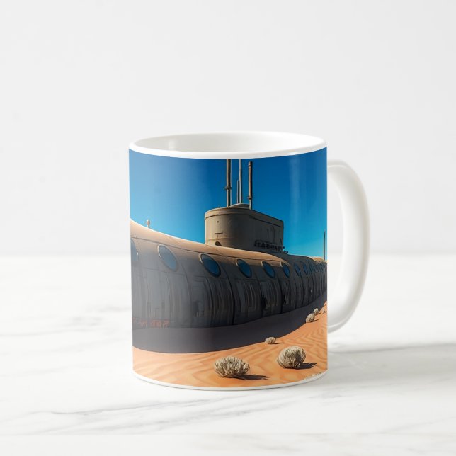 Burning desert coffee mug (Front Right)