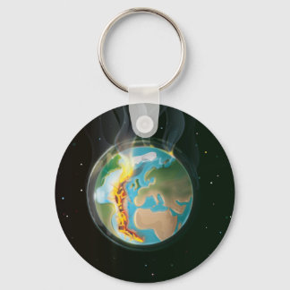 Burning Earth Keychain