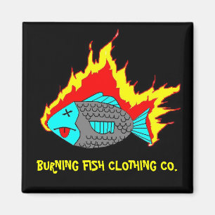 BURNING FISH LOGO MAGNET
