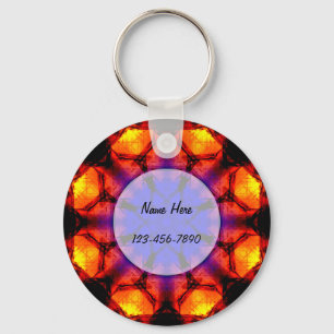 Burning Flower Mandala Keychain