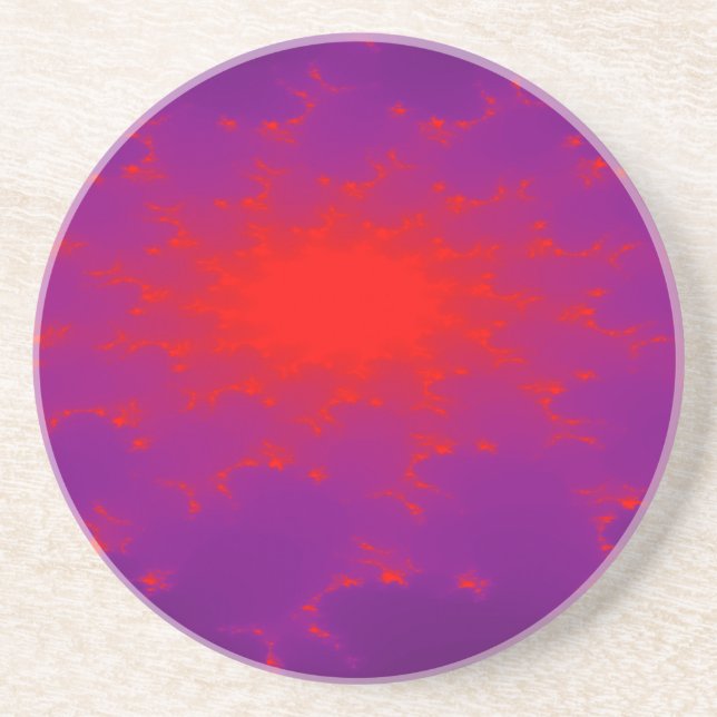 Burning Galaxy Fractal Coasters (Front)