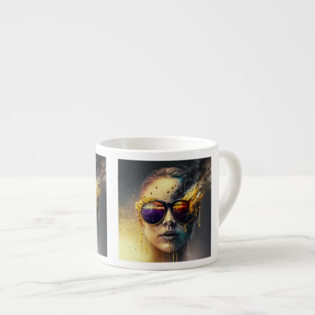 Burning Glasses Espresso Mug  (Front Right)