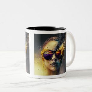 Burning Glasses Two-Tone Mug, 11 oz  Two-Tone Coffee Mug