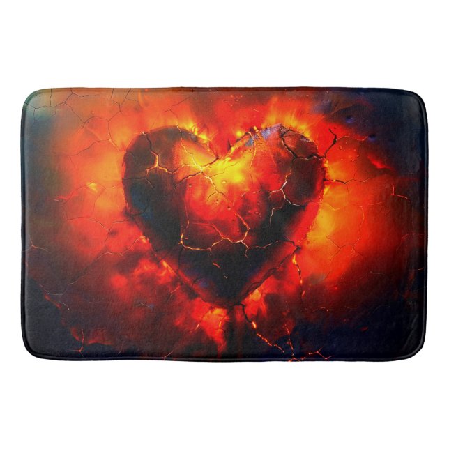 Burning Heart Bath Mat (Front)