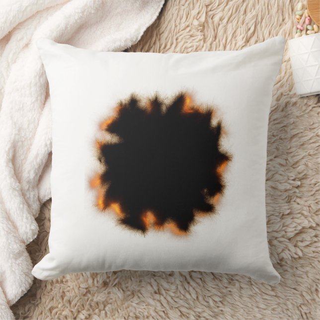Burning Hole Throw Pillow (Blanket)