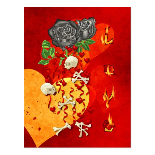 Burning Love Fire Postcard