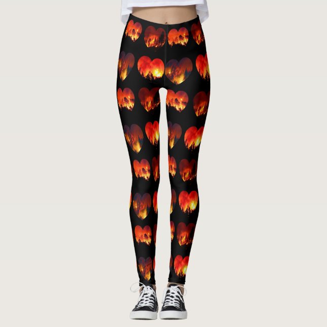 Burning Love Forest BurnDown Leggings (Front)