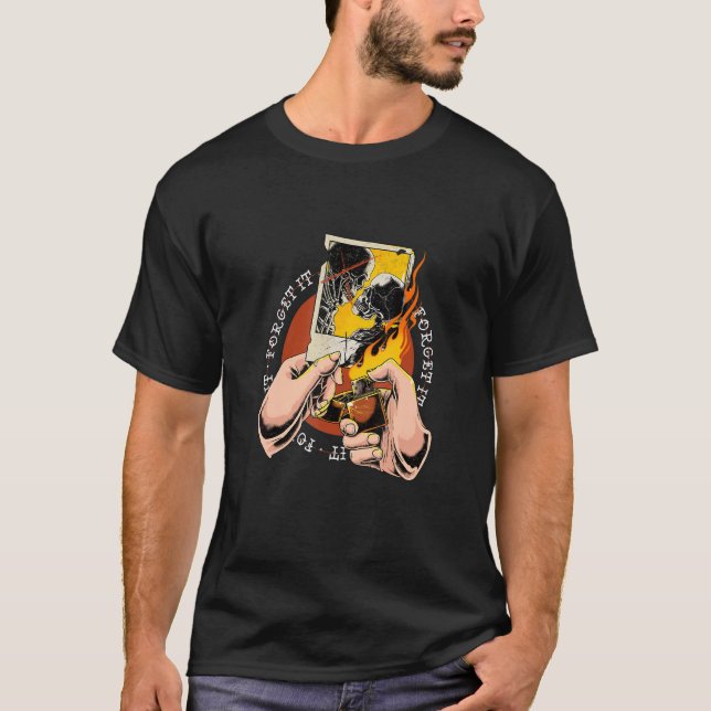 Burning Love The Lover Couple Skeleton Break Up Em T-Shirt (Front)