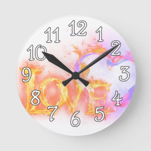Burning Love Wall clock