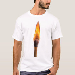 Burning Matchstick Flame Art – Fire Spark Dark Aes T-Shirt