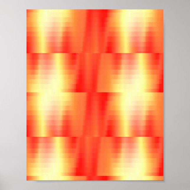 Burning orange background poster (Front)