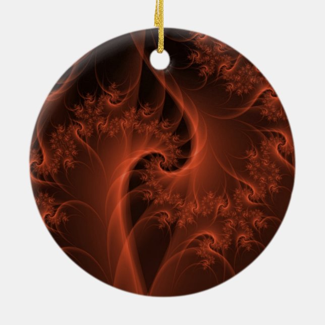 Burning Orange Twist Ornament (Back)