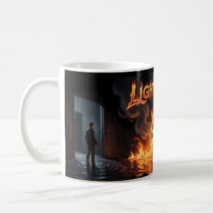 Burning Passion Midnight Romance Art Mug