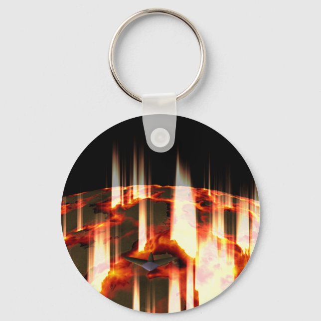 burning planet keychain (Front)