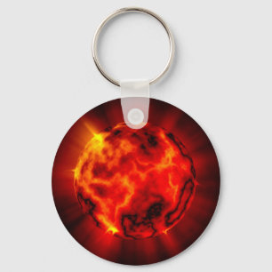 Burning Planet Keychain