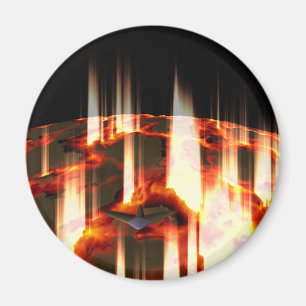 burning planet magnet