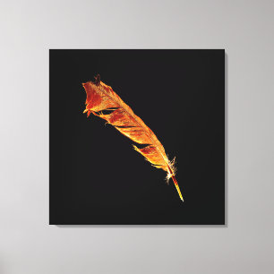 Burning Raven's Feather for Crow-lovers Canvas Print