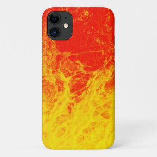 Burning red and yellow fire water iPhone 11 case