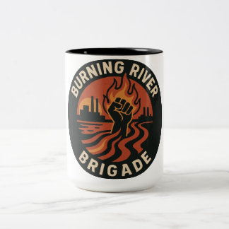 Burning River Brigade Hoodie Two-Tone Coffee Mug