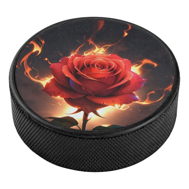 Burning Rose – Passion Meets Destruction in Striki Hockey Puck (3/4)