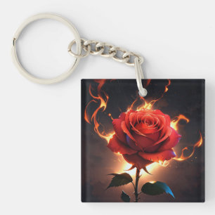 Burning Rose – Passion Meets Destruction in Striki Keychain