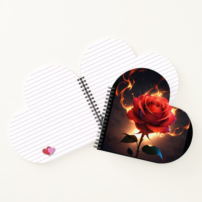 Burning Rose – Passion Meets Destruction in Striki Notebook (Inside)