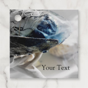 Burning Sage Smoking Metaphysical Party Favour Tags