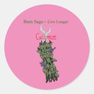 Burning Sage Thunder_Cove Classic Round Sticker