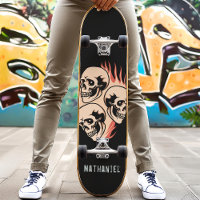 Burning Skull Flames Custom Name