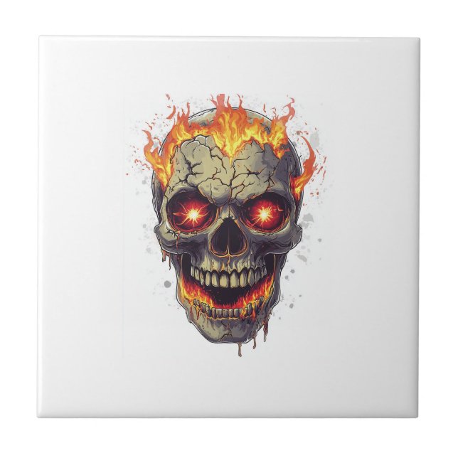 Burning Skull Inferno Tile (Front)
