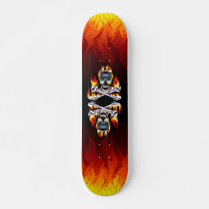 Burning Skulls Skateboard