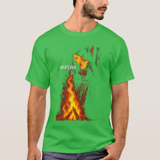Burning Smoking Witch Pyre Halloween Dark Humour G T-Shirt