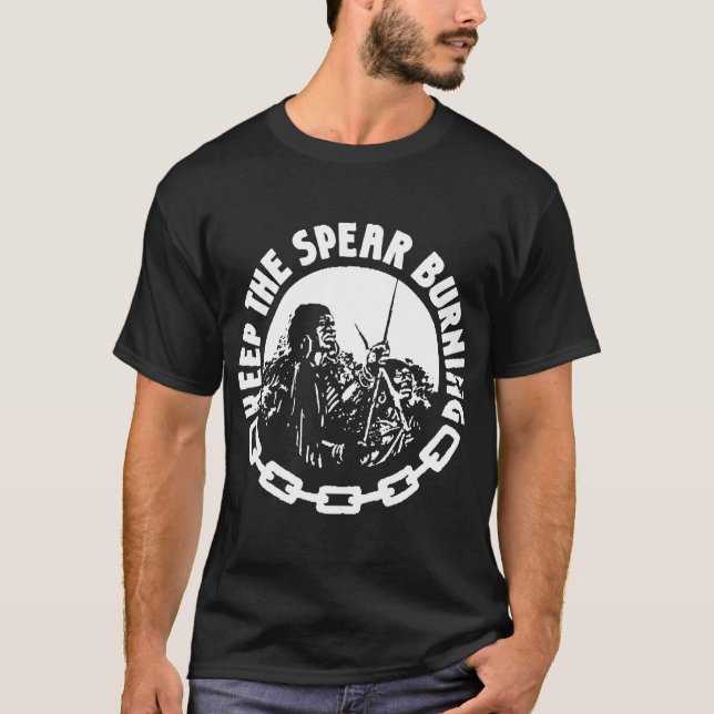 Burning Spear Jamaican Rocksteady Reggae Studio Ja T-Shirt (Front)
