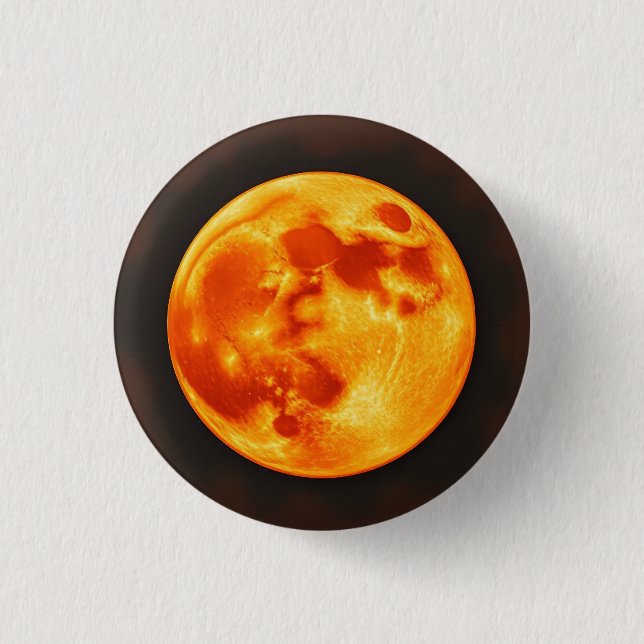 Burning Sun 1 Inch Round Button (Front)