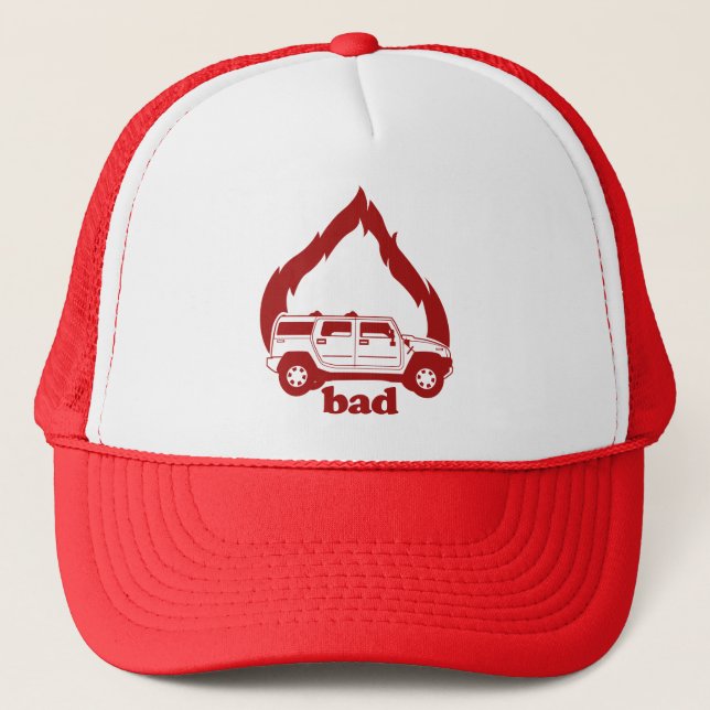 Burning SUVs is bad hat (Front)