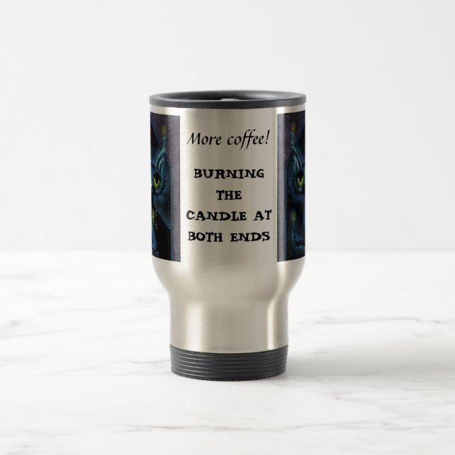 burning the candle coffee mug (Center)