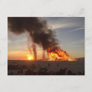 Burning the Pyramids, Burning Man Postcard