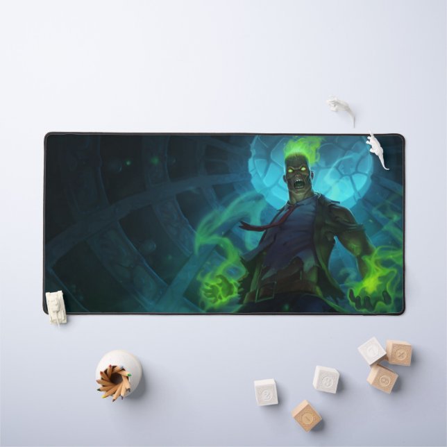 Burning Vengeance Gaming Desk Mat | flame mousepad (Kids Table)