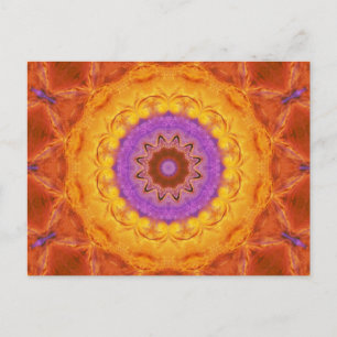 Burnished Sun Mandala Post Card